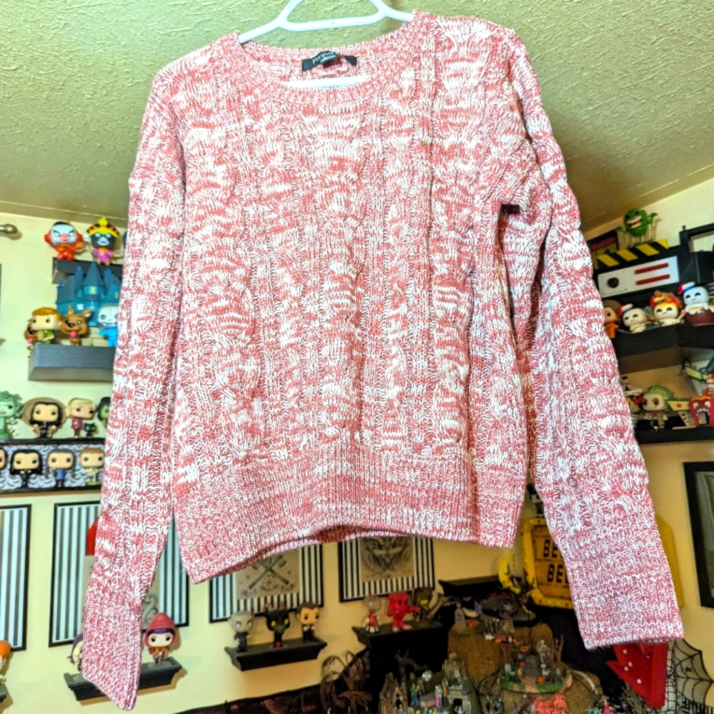 Pink And White Forever Twenty-one 21 Sweater Brand New With Tags Size L